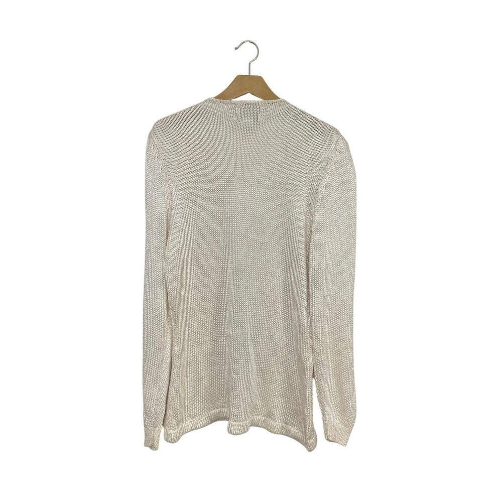 VTG 90s Sideeffects Faux Pearl & Diamond Cardigan Button Size Medium Romantic - Picture 3 of 10